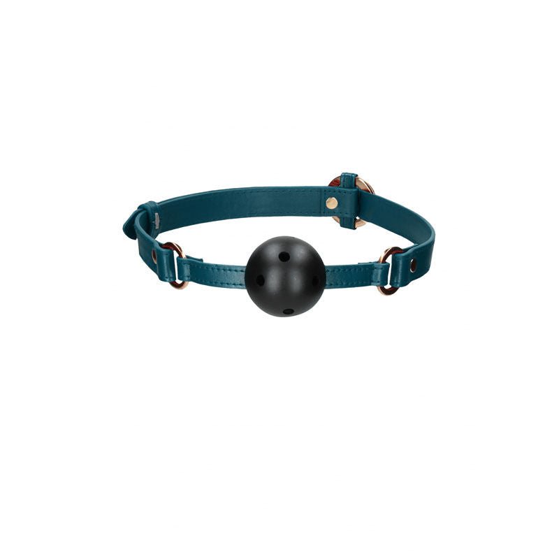 Ouch! - halo breathable ball gag - green, Product side view  | Flirtybay.com.au